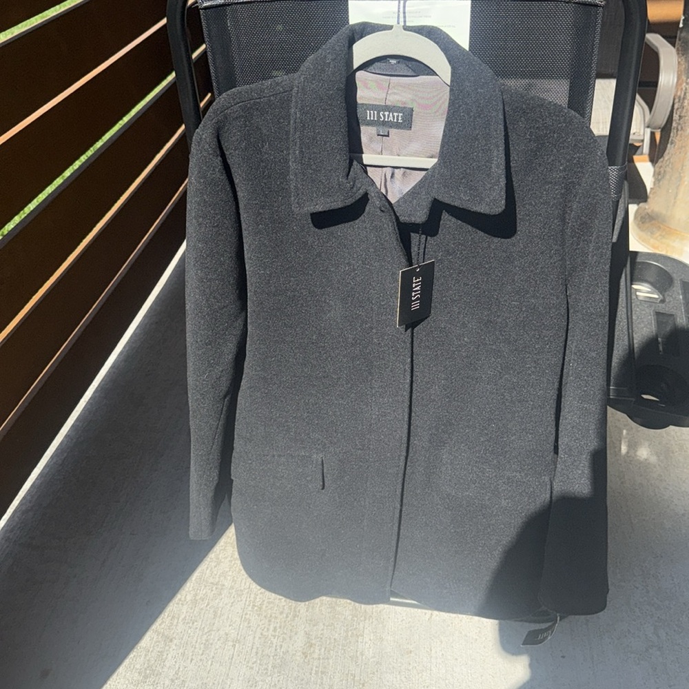 111 State Classic Black Wool Coat